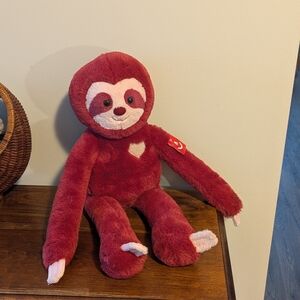 Aurora Red Plush Sloth Toy. 20 Inches. Valentine Gift. Tags.